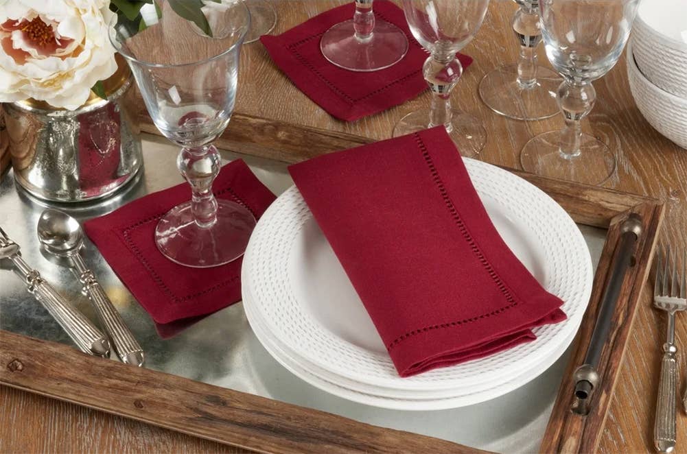 Hemstitch Border 18-Inch Dinner Napkin