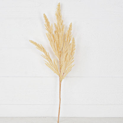 21in Spray-Beige faux Sorghum clusters