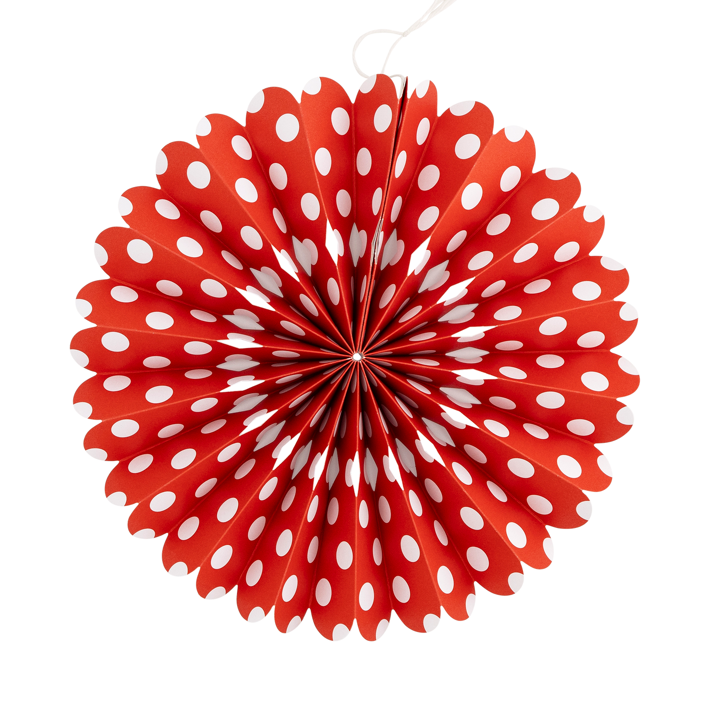 Red and White Basic Party Fan Set