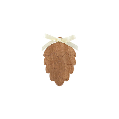 Harvest Wooden Pine Cone Napkin Tags 8ct