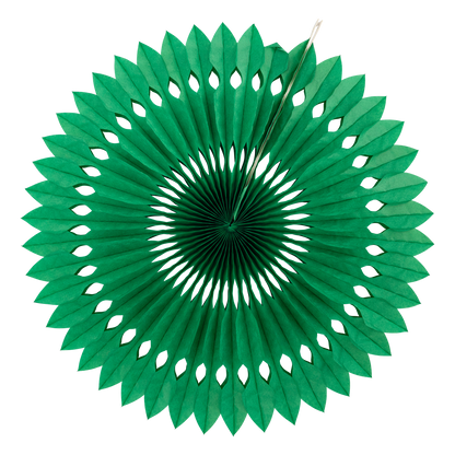 Green and White Party Fan Set