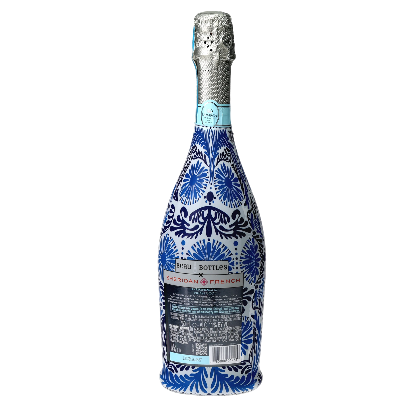 Beau Bottle x Sheridan French Collection - Navy Jardin - Prosecco Collection
