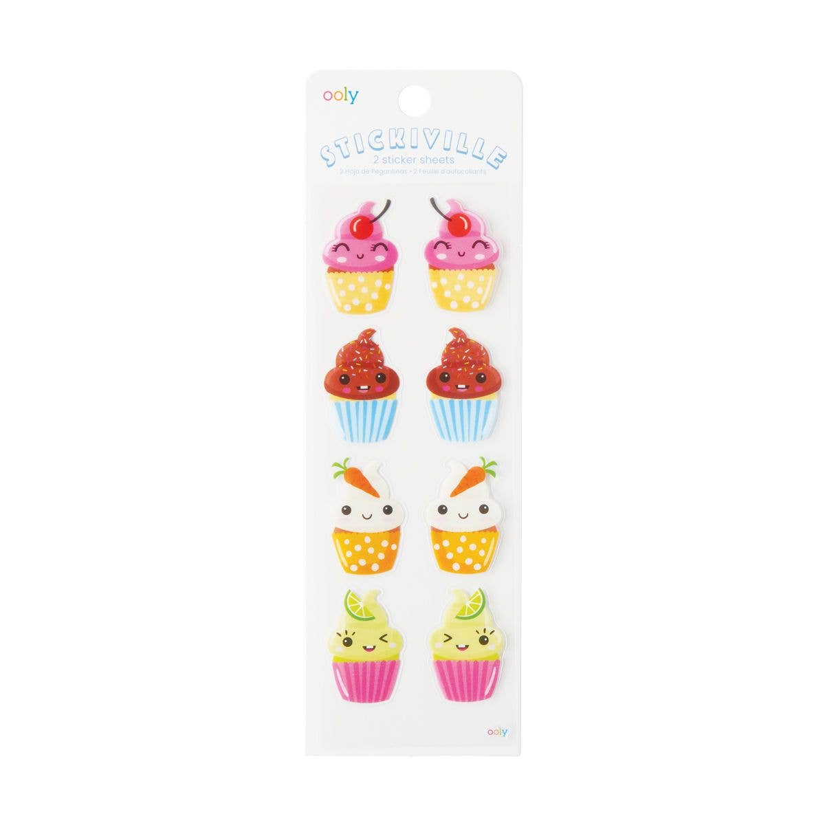 Stickiville: Skinny Stickers - Happy Cupcakes (2 Sheets)