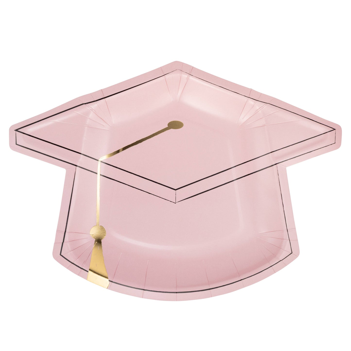 Pink Cap Shaped Plates 8ct