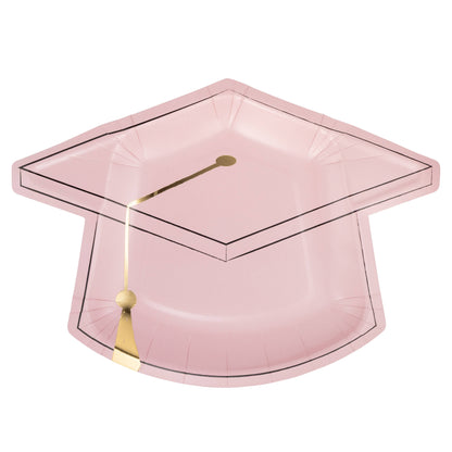 Pink Cap Shaped Plates 8ct