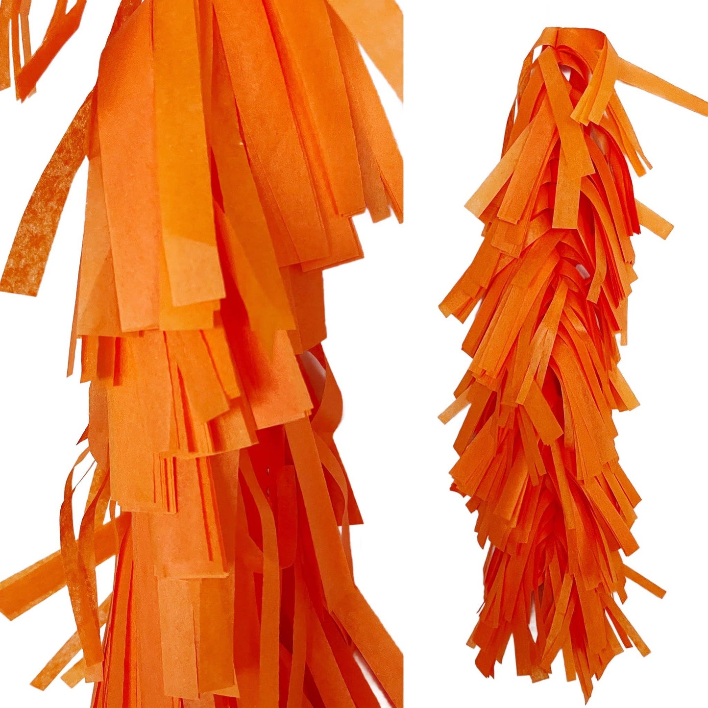 Fringed Tissue Balloon Tassel ( Solid Colors)