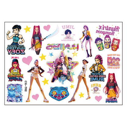 KPOP demon hunters tattoo stickers