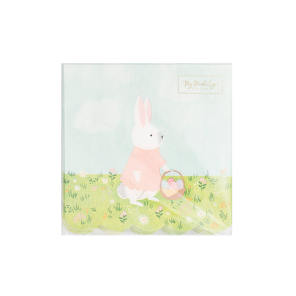 Bunny Cottage Paper Cocktail Napkins 24ct
