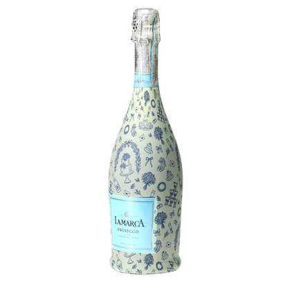 Beau Bottles Blue Wedding Toile- Prosecco Collection
