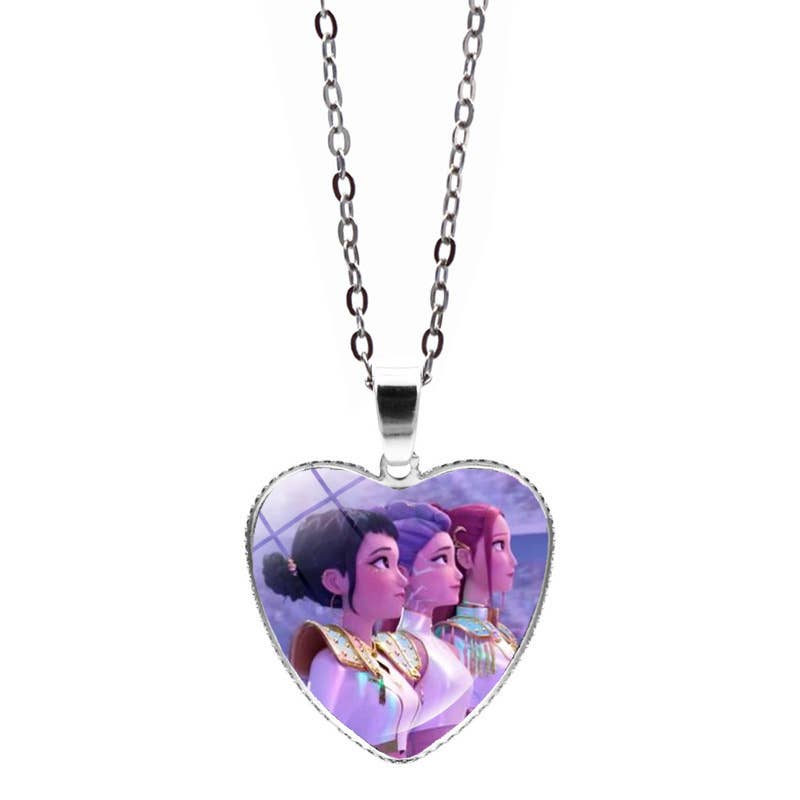 K-Pop Demon Hunters Girl Heart Pendant Necklace