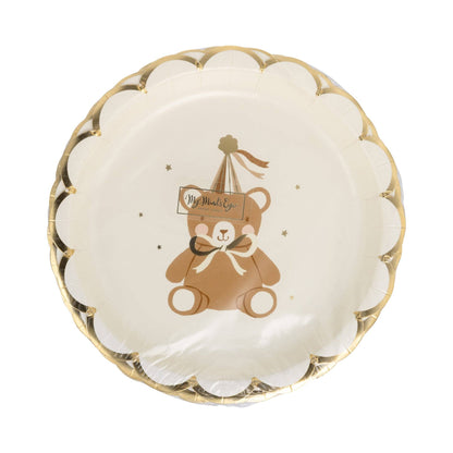 Teddy Bear Baby 7in Dessert Plates 8ct