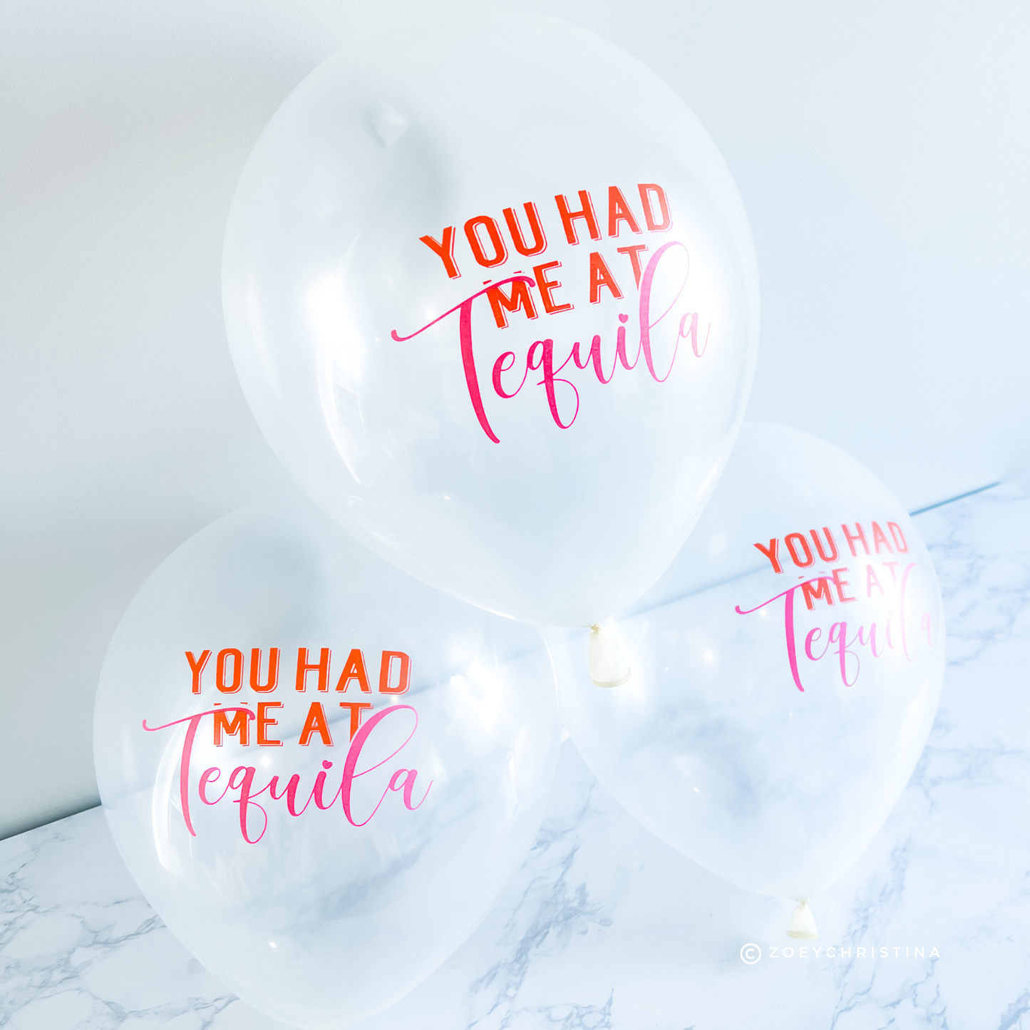 You Had Me at Tequila Clear Latex Balloons – [25 Pack]
