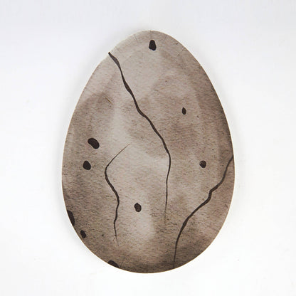 Dinosaur Egg Shaped Paper Plates – 8 in