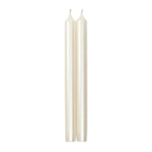 Taper 10in Candles Set of 2 - White Pearlescent