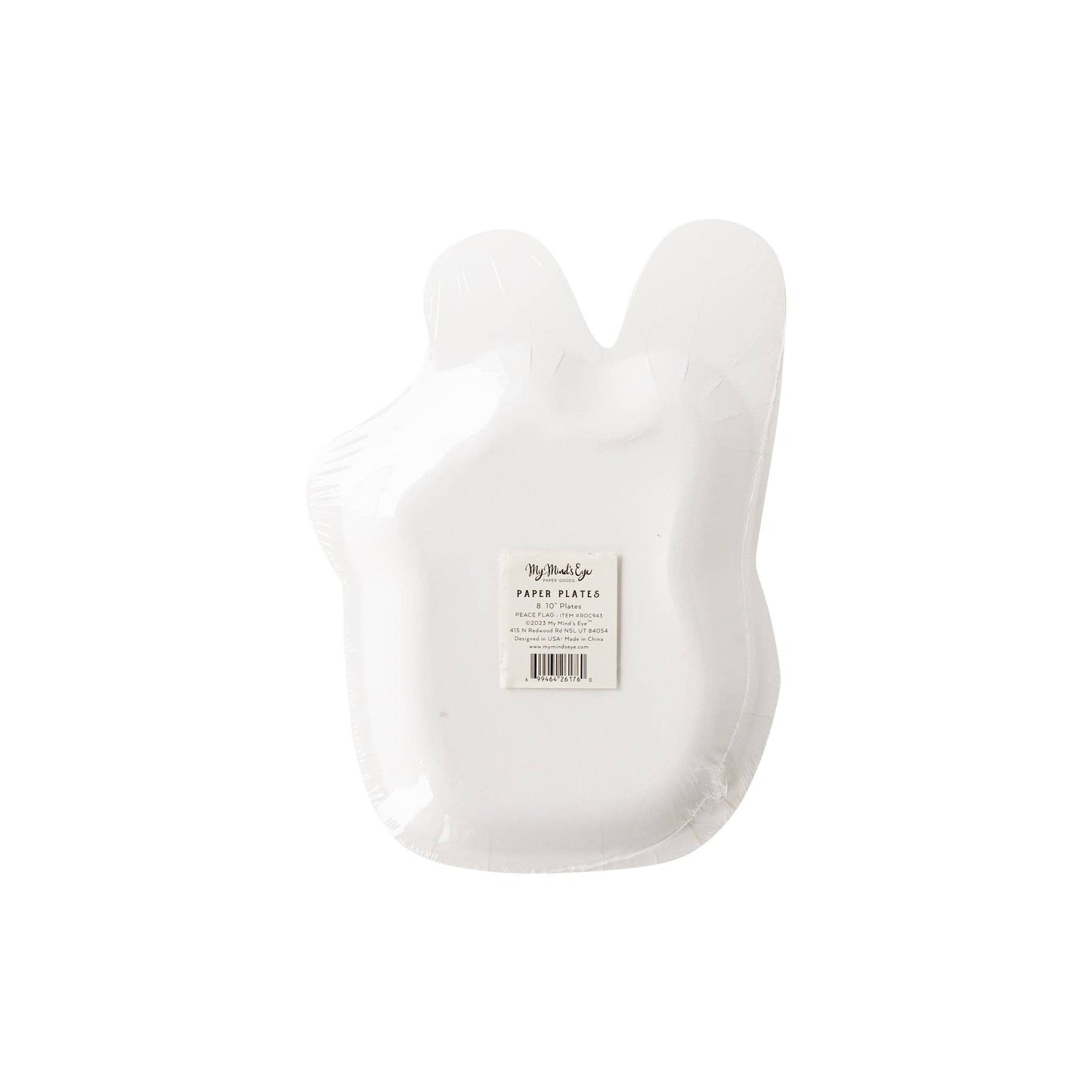 Peace Flag Hand Plates 8ct