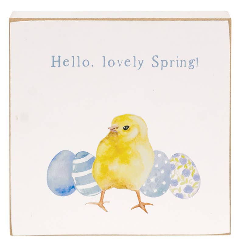 Everybunny Welcome Square Block, 2 Assorted