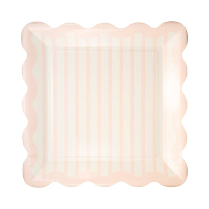Pink Striped 10in Plates 8ct
