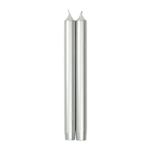 Taper 10in Candles Set of 2 - Silver Metallic