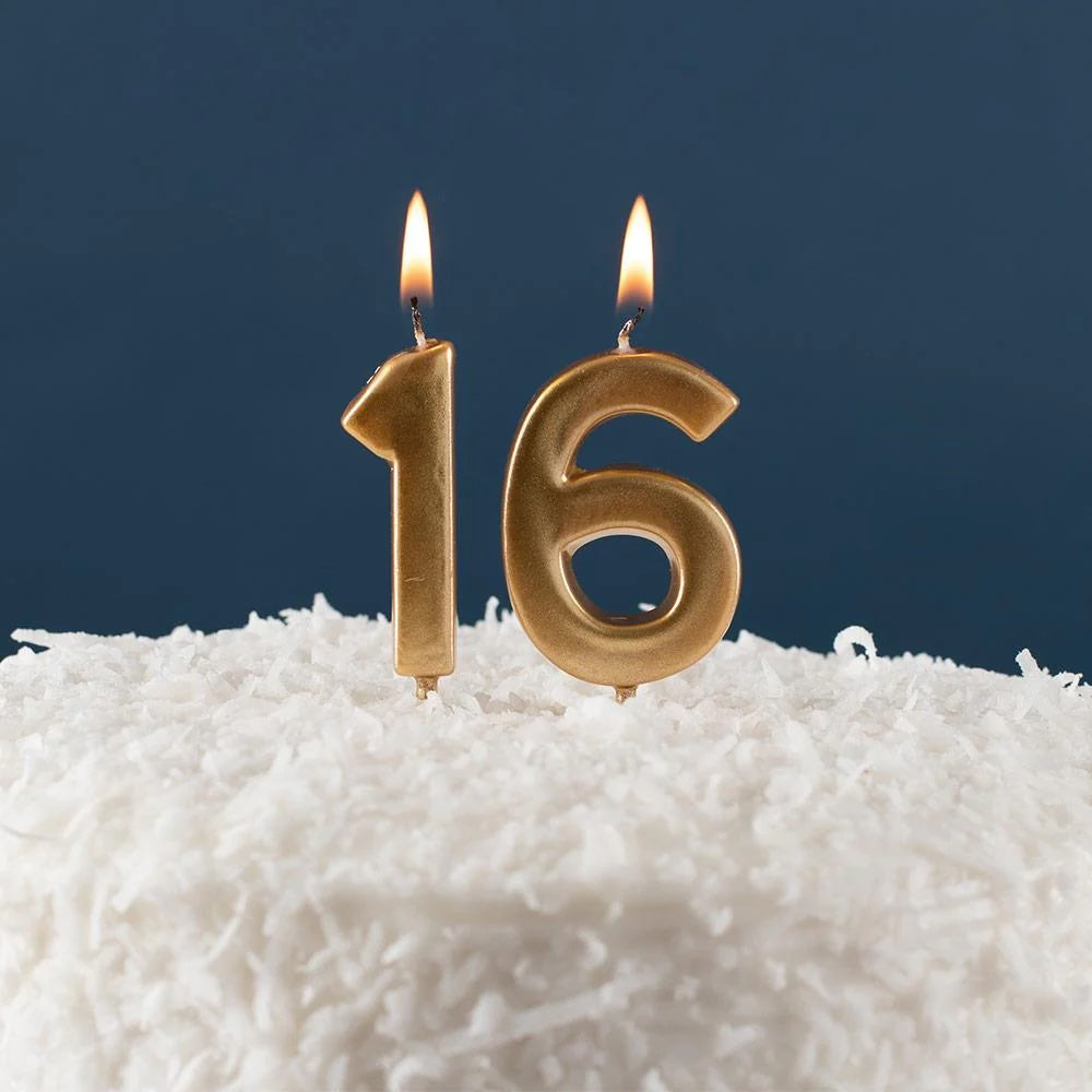 Number Candle Gold