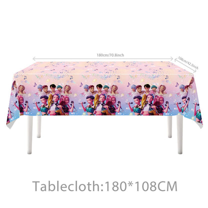 K-Pop Demon Hunters Birthday Decor Party Supplies