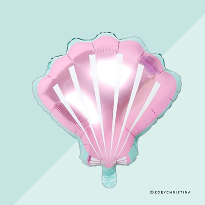Pastel Seashell Foil Balloon – Pink or Purple – Mermaid