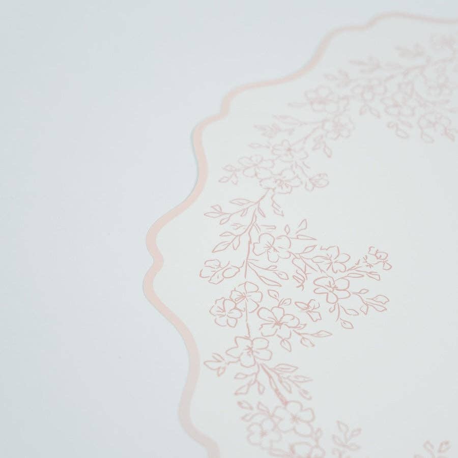 Floral Elegance Pink Placemats 12ct