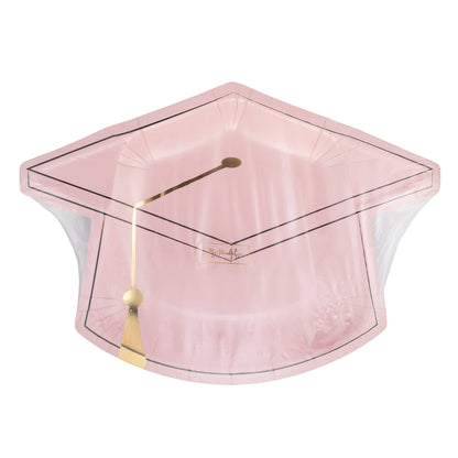 Pink Cap Shaped Plates 8ct
