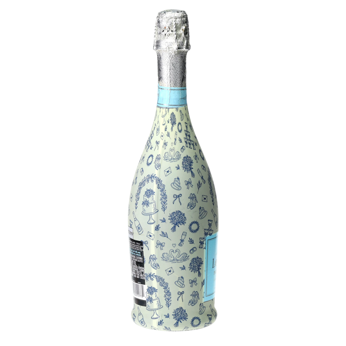 Beau Bottles Blue Wedding Toile- Prosecco Collection