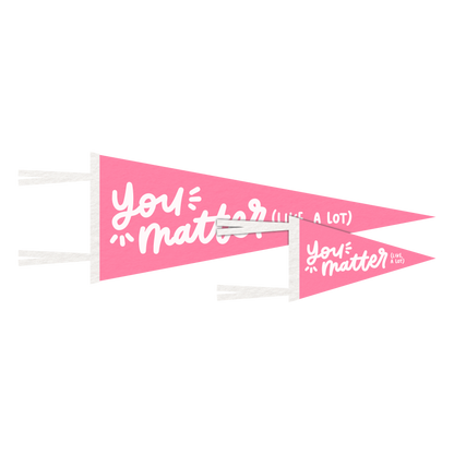 You Matter Pennant Flag (Pink)
