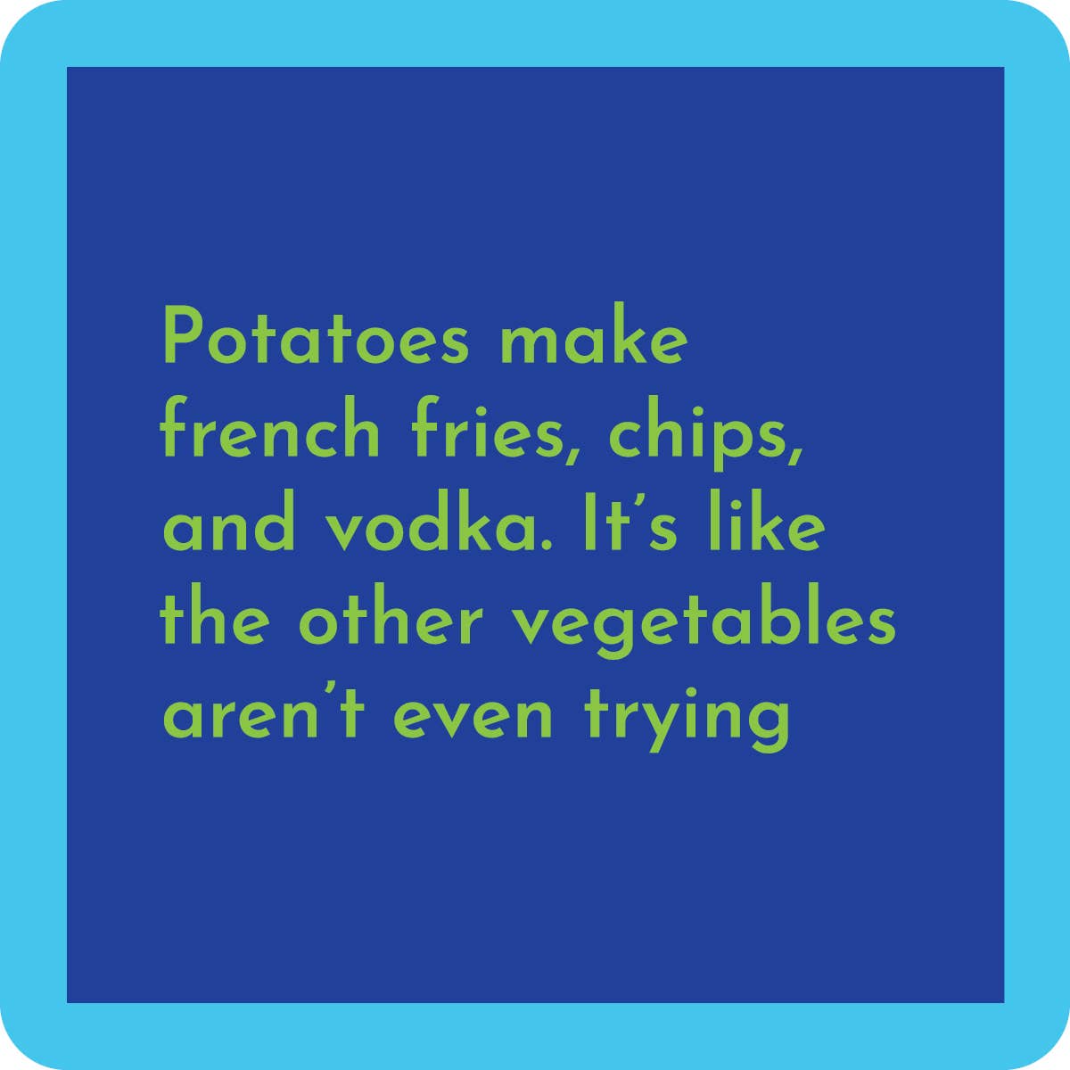 COASTER Potatoes | Funny Party Gift | Home Bar Decor