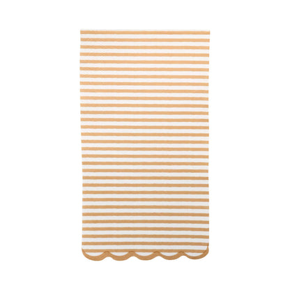Tan Striped Dinner Dinner Napkins 24ct