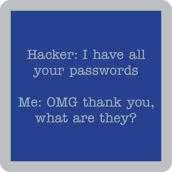 COASTER Hacker | Funny Party Gift | Home Bar Decor