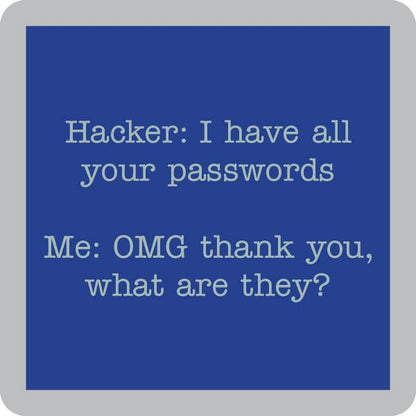 COASTER Hacker | Funny Party Gift | Home Bar Decor