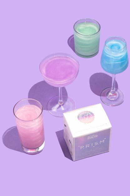 Iridescent Cotton Candy Drink Glitter Bombs