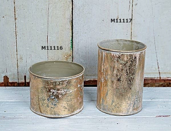 Column Bucket-Distressed Gold