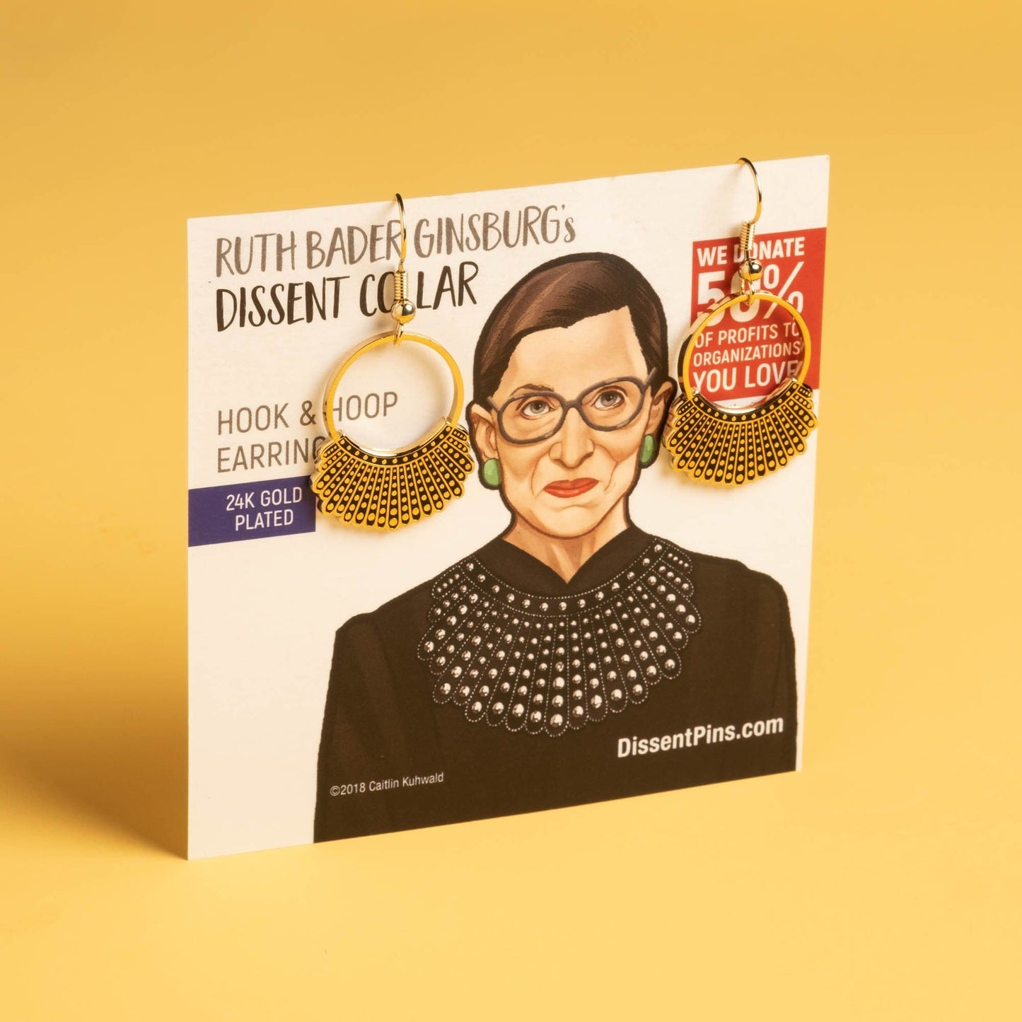 Dissent Collar Hook and Hoop Earrings