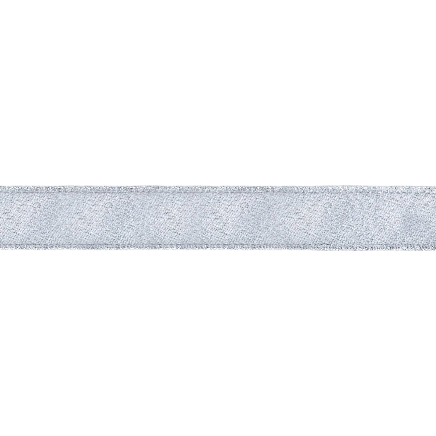 Wired Shimmer Satin Ribbon Silver 10 Yard Roll