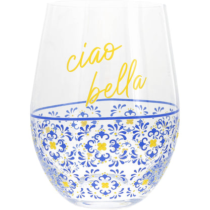 Ciao Bella - 18 oz Stemless Wine Glass