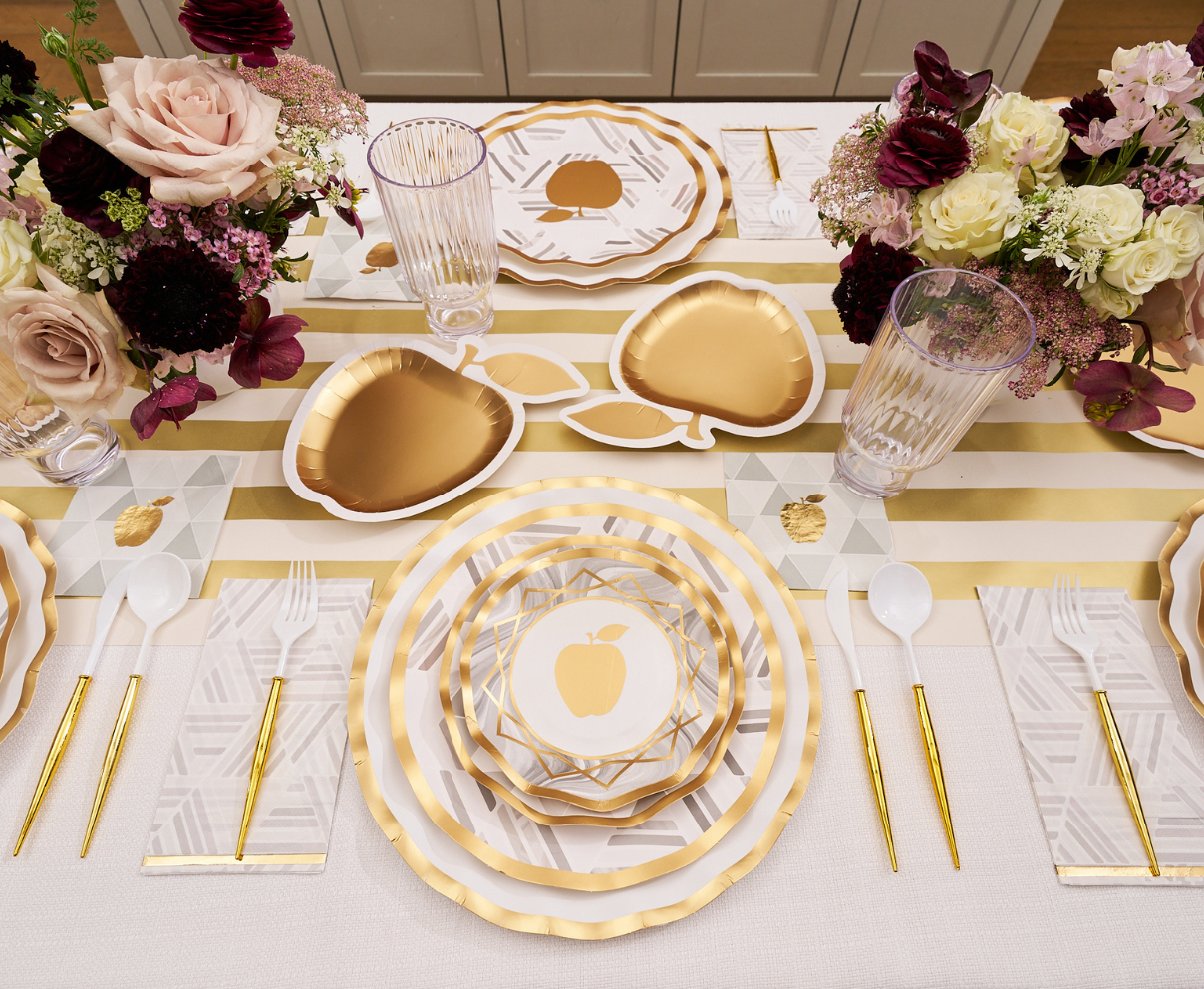 Golden Apple Die Cut Salad Plates/8pk