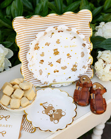 Teddy Bear Baby Pattern 9in Plates 8ct