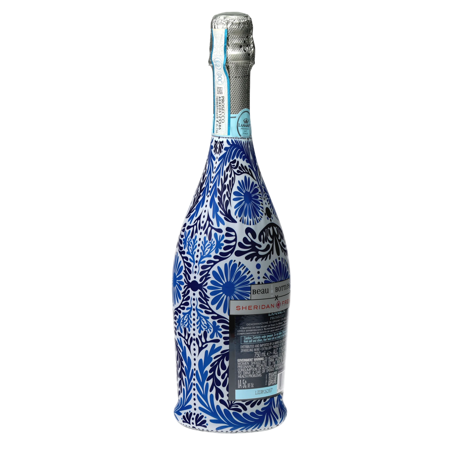 Beau Bottle x Sheridan French Collection - Navy Jardin - Prosecco Collection