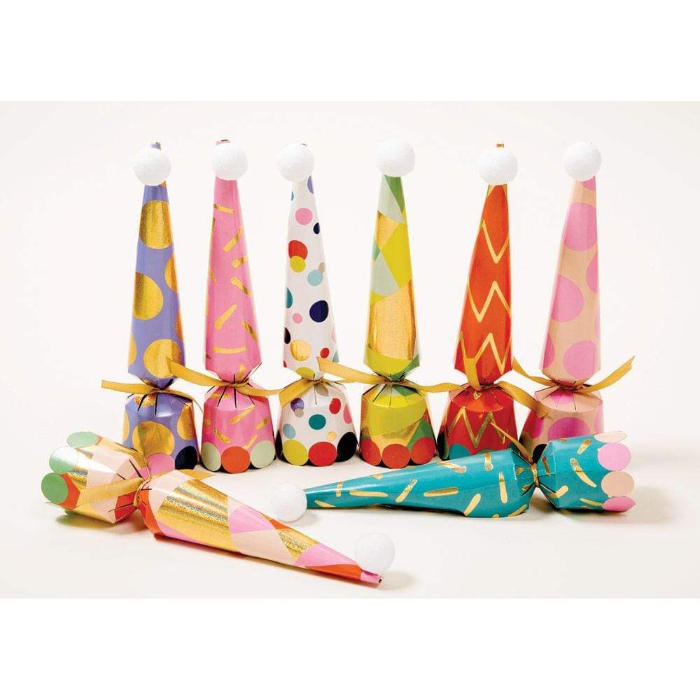 Party Hats Cone Crackers 10" 8ct