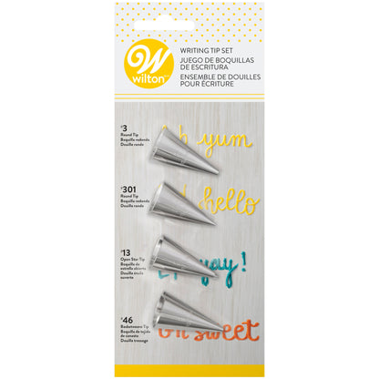 Writing Piping Tip Set 4ct