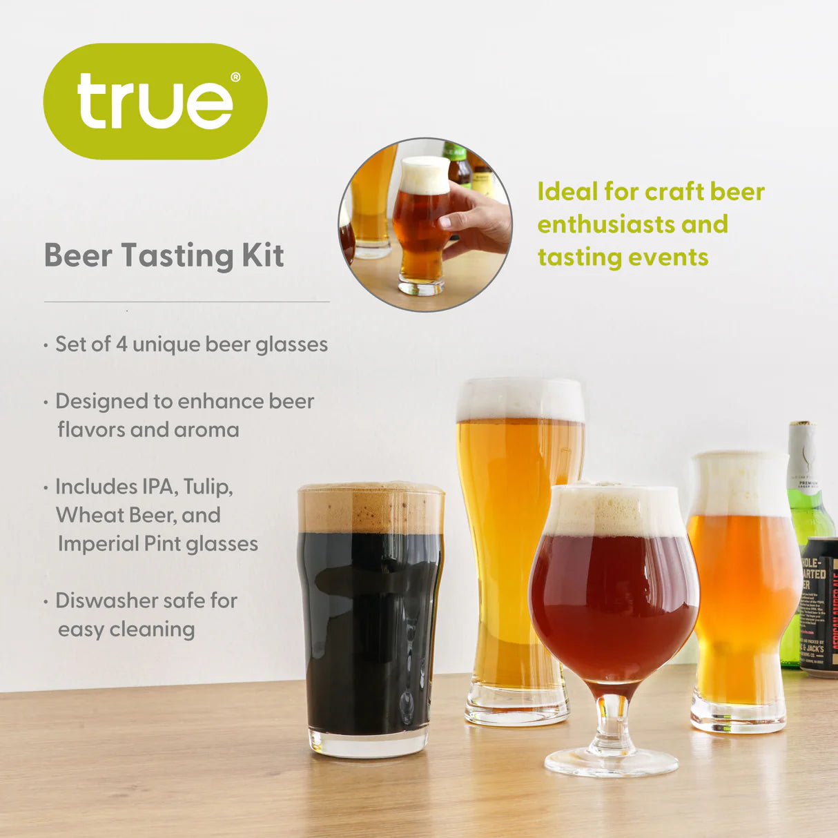 Craft Beer Tasting Set 4 Glasses