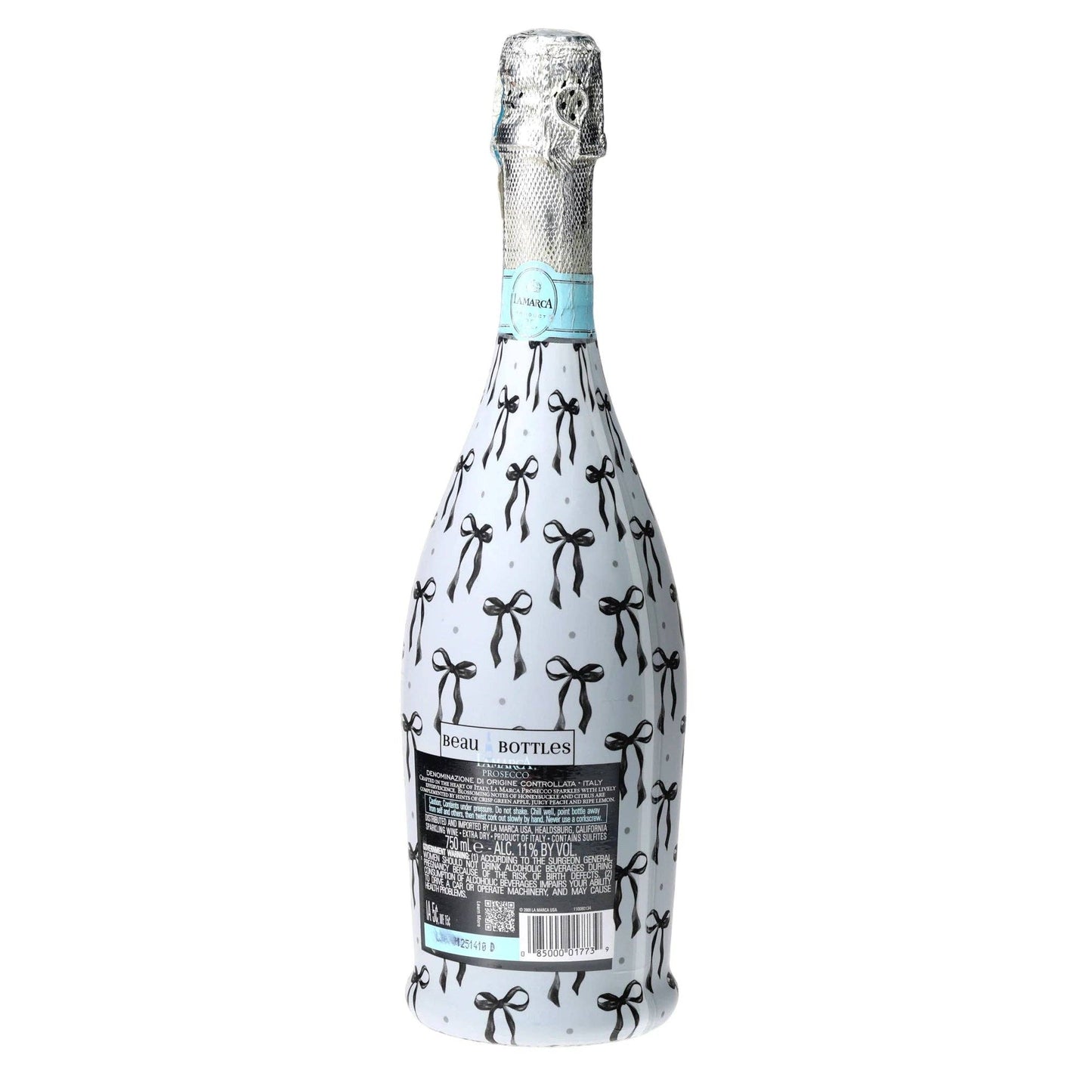 Beau Bottles Grandmillennial Black Bows - Prosecco Collection