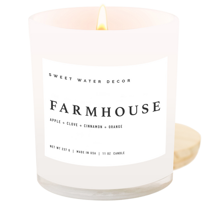 Farmhouse 11 oz Soy Candle - Fall Decor & Gifts