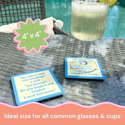COASTER My Bladder | Funny Home Gift | Home Bar Decor