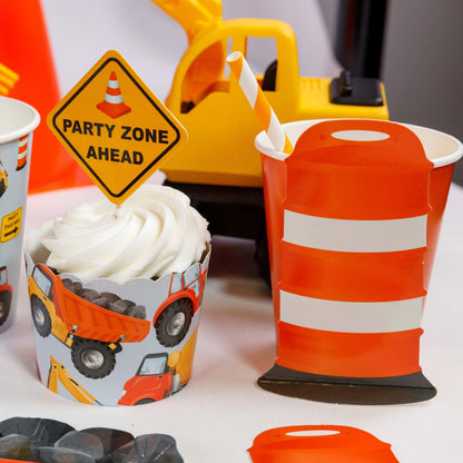 Construction Barricade Paper Cups – 9 oz Disposable