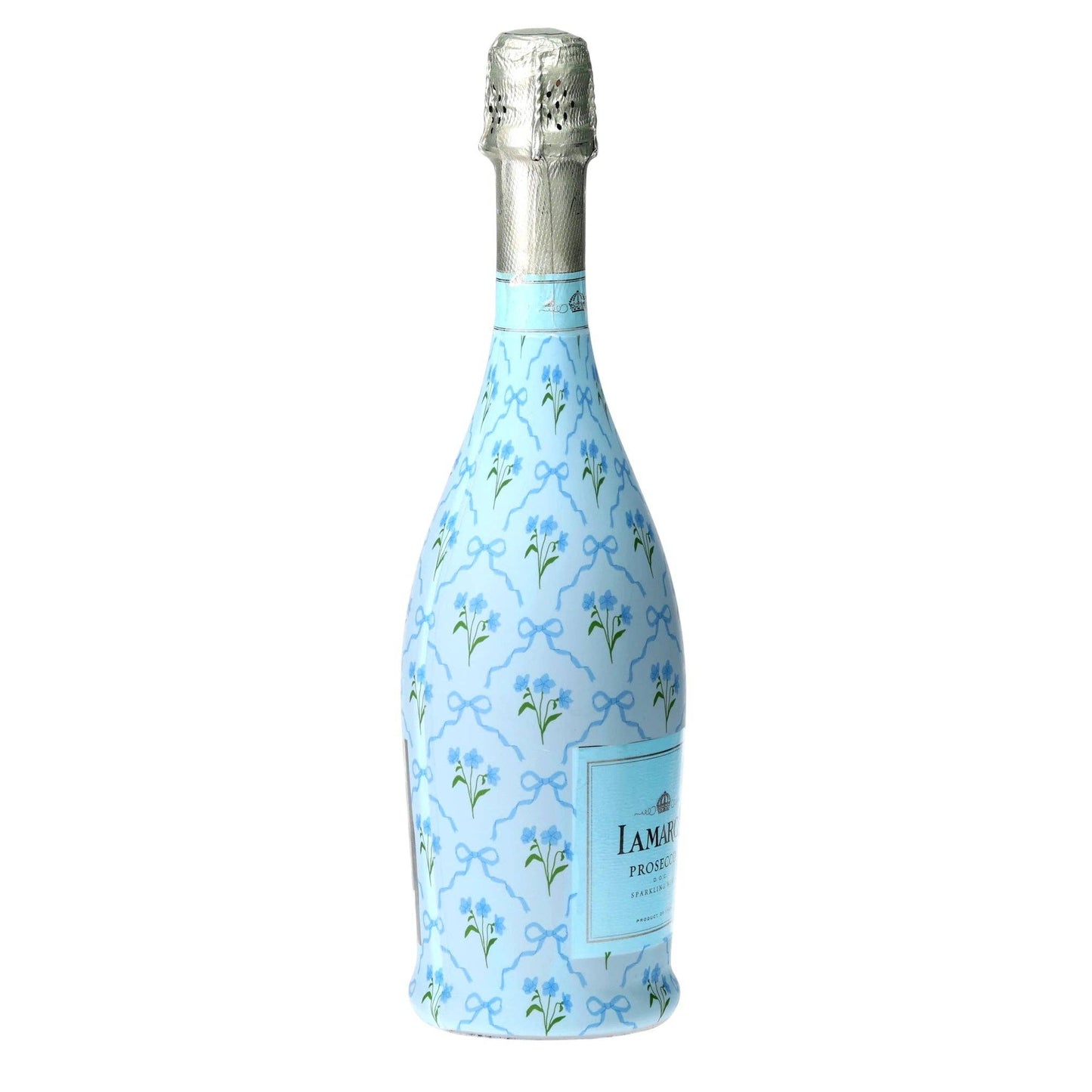 Beau Bottle Blue Bows and Blossoms - Prosecco Collection