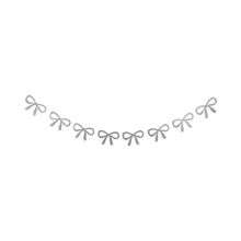Silver Glitter Bow Banner